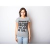 Womens I Wonder If Tacos Think About Me Too Funny Taco Tuesday Sarcastic Cool - Crazy Dog Women's T Shirt - 2 of 4