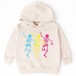 The Juniper Shop Three Skeletons Dancing Neon Toddler Hoodie - 1 of 4