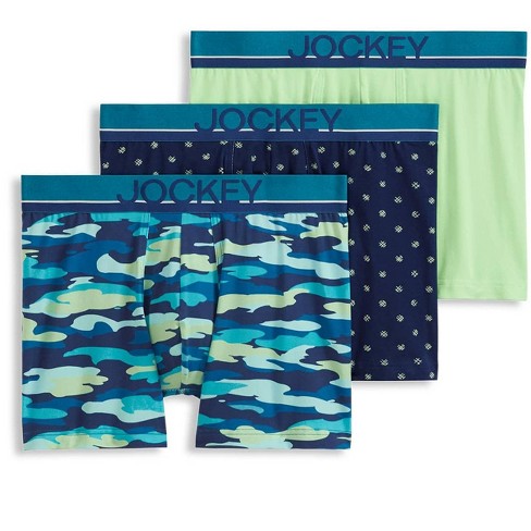 Jockey Men's Organic Cotton Stretch Brief - 3 Pack M Subtle Mint/grey  Dove/blue Chambray : Target