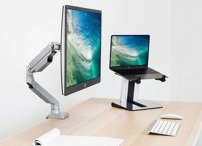 Adjustable Aluminum and Steel Single Monitor Arm Mount