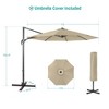 Sonkuki Outdoor 11FT Round Offset Patio Cantilever Aluminum Umbrella - 3 of 4