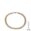 Steeltime 24" two tone stainless steel and 18k gold plated stainless steel Cuban chain link bracelet and necklace set - 3 of 4