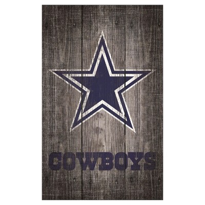 Dallas Cowboys Wood Sign - 11x17 Fan Cave Design - Caseys