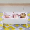 Angel Sar Wooden Doll Cradle with Rocking Base, Pink Bedding Set for 20 Inch Dolls, Baby Doll Crib with Soft Pillows for Imaginative Play - 2 of 4