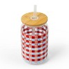 16 fl oz Novelty Glass Drinkware Gingham - Bullseye's Playground™ - 2 of 3