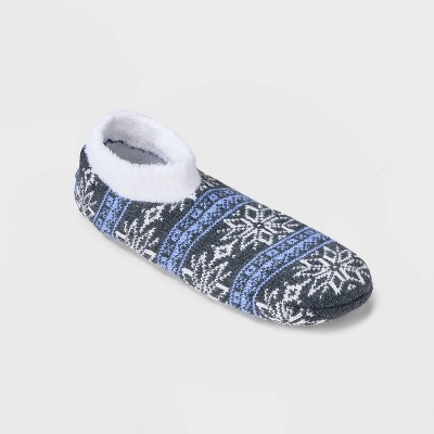 Image of Women's Snowflake Double Lined Cozy Booties - A New Day™ Blue 4-10
