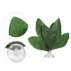 Unique Bargains Betta Fish Leaf Pad Hammock Plants for Fish Tank Green 3.74"x3.74" - 3 of 4