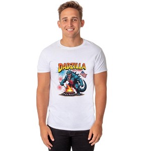 Fourth Of July Men's Dadzilla Born To BBQ Patriotic Novelty T-Shirt - 1 of 4