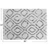 Storied Home Geometric Print Cotton Tufted Bath Mat, Black and White - 2 of 4