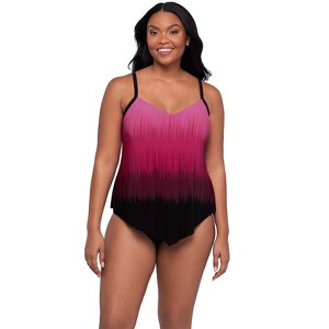 Trimshaper Women's Hank Handkerchief Tankini Swimsuit Top - 1 of 3