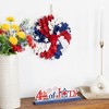 Northlight Americana Petals and Rose Artificial Wooden Floral Wreath - 11" - 2 of 4