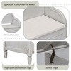 NicBex Storage Bench Modern Wooden Shoe Bench with Adjustable Shelves and Removable Linen Cushion for Mudroom, Entryway - 2 of 4