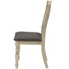 Monarch Specialties Dining Chair 39inch Height Set Of 2 Upholstered Dining Room Kitchen Side Antique Grey Grey Fabric Wood Legs Transitional - 4 of 4