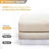 Aoibox Fabric Shower Curtain, Linen Textured Heavy Duty Polyester Cloth with 12 Plastic Hooks, Hotel Luxury Waterproof Decorative for Bathroom - 3 of 4