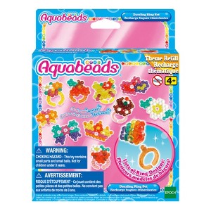 Aquabeads Dazzling Ring Set Theme Bead Refill with over 600 Beads and Templates - 1 of 4