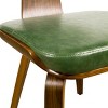 Art Leon Faux Leather and Bentwood Armless Dining Chair, Set of 2 - 4 of 4