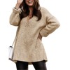 Women's Oversized Neck Sweater Soft Heathered Knit Top Classic Winter Essential, Premium Quality - 2 of 4