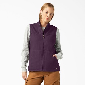 Dickies Women's Fleece Lined Duck Canvas Vest - 1 of 4