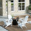 WestinTrends Outdoor Patio Adirondack Chair With Round Fire Pit Table Sets - 2 of 2