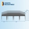 10x30 Pop Up Canopy with 8 Sidewalls-Heavy Duty Tent with Portable Roller Bag-3 Adjustable Height,8 Weight Bags,8 Stakes & 6 Guy Ropes - 4 of 4