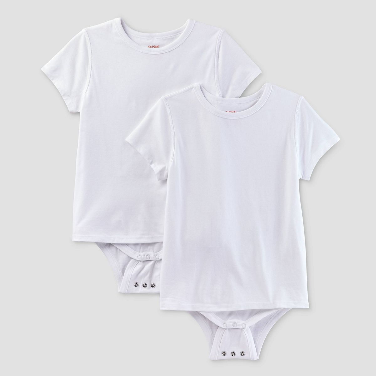 Kids' Adaptive Short Sleeve 2pk Abdominal Access Bodysuit - Cat & Jack™ - thumbnail 9