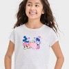 Girls' Fruity Mickey & Minnie Short Sleeve Graphic T-Shirt - Ivory - 2 of 4