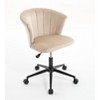 Home Office Chair, Velvet Fabric Rotating Flower-Shaped Computer Desk And Chair, Suitable For Home Office Or Bedroom - 2 of 4