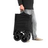 YONWAY Extra Long 300L Wagon Cart Collapsible,220LB Weight Capacity with Big All-Terrain Wheels, Utility Carts for Groceries,Shopping,Camping - 4 of 4