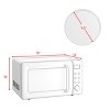 Costway 0.7Cu.ft Retro Countertop Microwave Oven 700W LED Display Glass Turntable Green/Black/Rose Gold/White - 4 of 4