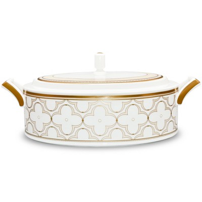 Noritake Trefolio Gold Covered Vegetable Serving Bowl