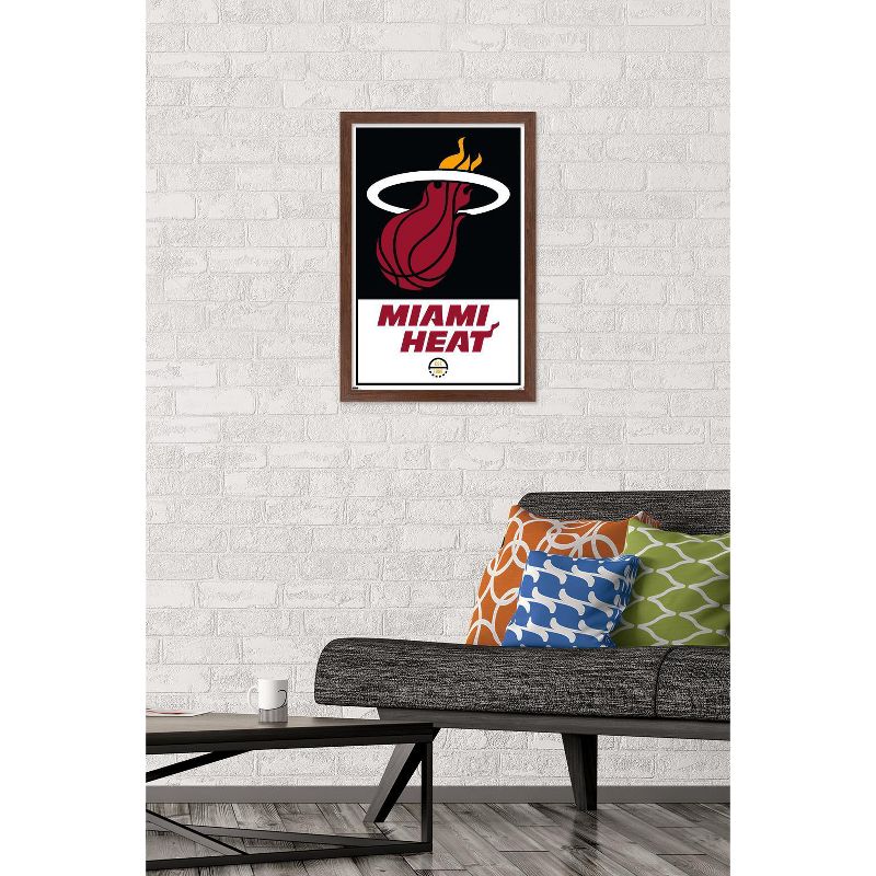 Trends International NBA Miami Heat - Logo 21 Framed Wall Poster Prints, 2 of 7