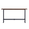 Angelito Console Table Black - Aiden Lane: Industrial Style, Fixed Shelf, Iron Frame, Entryway Display - image 2 of 4