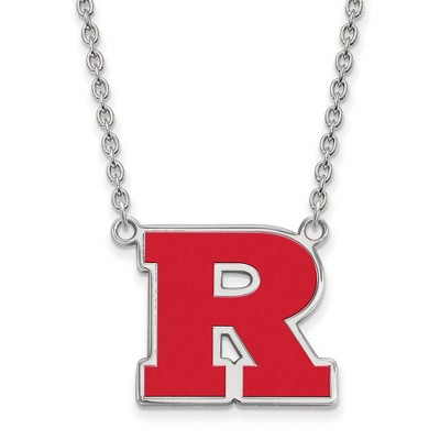 Black Bow Jewelry Sterling Silver Rutgers Scarlet Knights NCAA Necklace 18 Inch