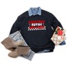 Simply Sage Market Women's Graphic Sweatshirt Christmas Movies and Chill Checkered - 2 of 2