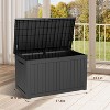 Janey 230 Gallon Waterproof Resin Storage Box, Large Shed, Patio Outdoor Furniture - Maison Boucle - 3 of 4