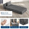 Coolmee Folding Sofa Bed & Chair Bed - Convertible Sleeper, Fold Out Loveseat Sofa Couch with Pillow, Tufted Floor Lounge for Living Room, Bedroom - 4 of 4