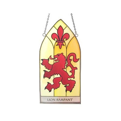 Slickblue Gothic Stained Glass Panel – 7.8" Hanging Decor Featuring Celtic, Scottish & Welsh Heritage Designs