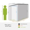 NicBex 4x8 Ft Outdoor Storage Shed with Lockable Door and 2 Air Vents for Backyard Garden,Patio,Black - 3 of 4