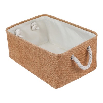 REGALWOVEN Cotton Collapsible Lightweight Sturdy Open Storage Bins 3 Pcs