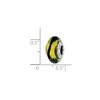 Black Bow Jewelry Lime/Black Stripes Murano & Sterling Silver Bead Charm, 13mm - 3 of 4
