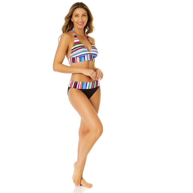 Anne Cole Women's Easy Breezy Stripe Halter Bikini Top, 3 of 4