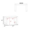 INFURNIC Desks Wengue Writing Desk with Spacious Work Surface and Sturdy Wood Legs for Modern Style, Black, 47.2"*23.6"*28.7" - 4 of 4
