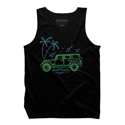Men's Design By Humans Summer Off-road Trip To The Beach By donipacoceng Tank Top