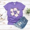 Simply Sage Market Women's Pink Flowers and Buds Short Sleeve Graphic Tee - 3 of 4