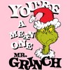 Girl's Dr. Seuss Christmas Grinch You're a Mean One Portrait T-Shirt - 2 of 4