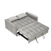 Ridstar Modern Compact Velvet 3-in-1 Convertible Sofa Bed with Backrest, Pillows & Storage Pockets for Living Room-Gray - 2 of 4