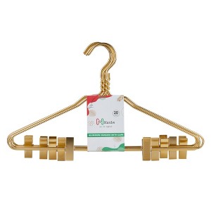 DEILSY Heavy-Duty Gold Aluminum Hangers with Clips –  (Pants, Skirts, and Jeans) - 1 of 4
