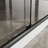 Double Sliding Glass Shower Door  60 in. W x 72 in. H Aluminum Framed Shower Enclosure , Stainless Steel Hardware, Bathroom Panel,Matte Black - 4 of 4