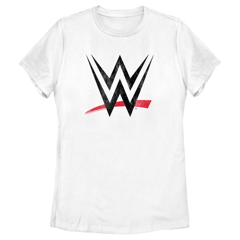 Women's WWE Classic Black Logo T-Shirt, 1 of 5