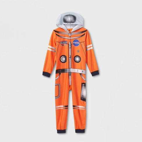 Boys Nasa Pajama Jumpsuit Orange M Target